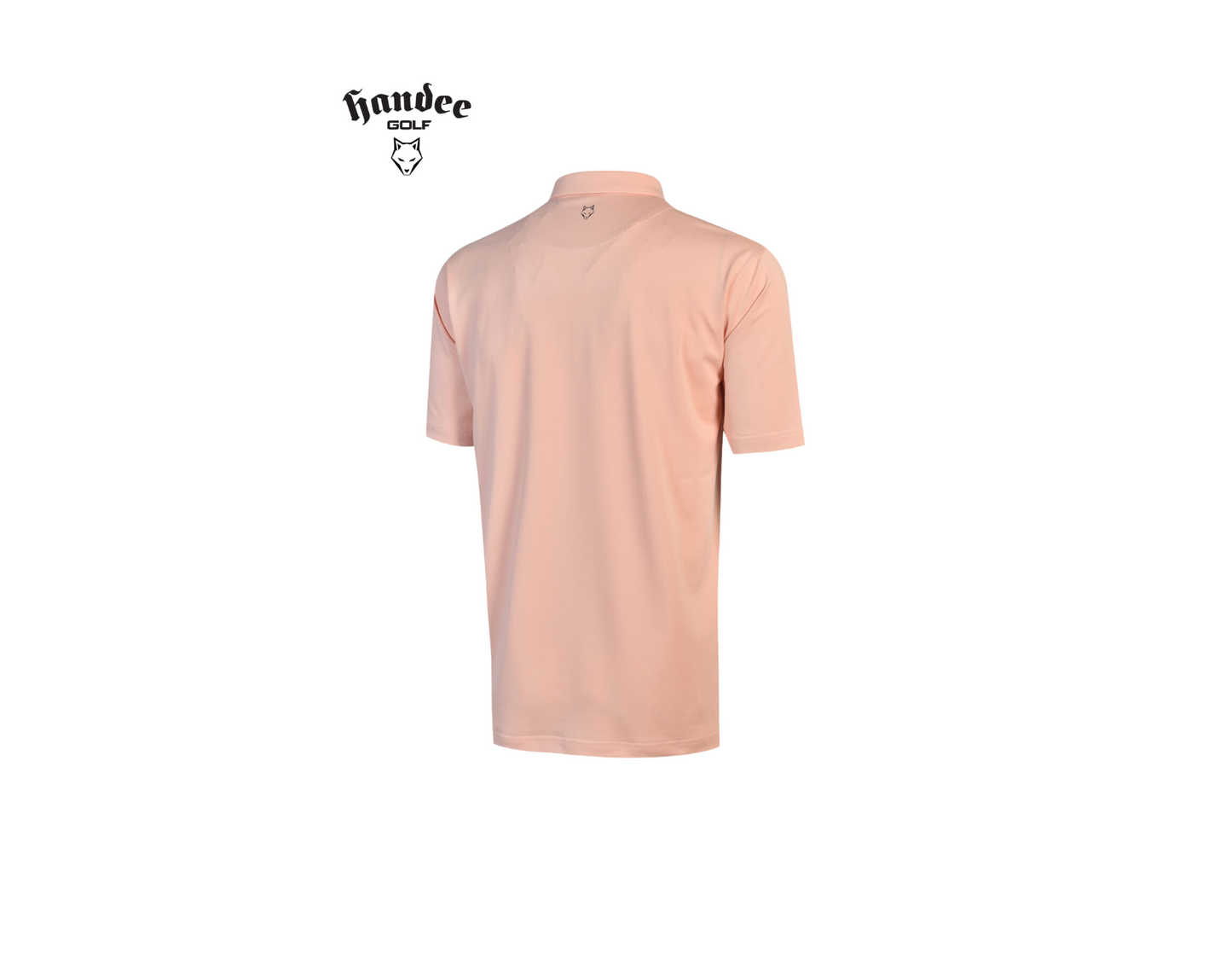 Men Classic Stretch Pique Knit Golf Shirt - Peach