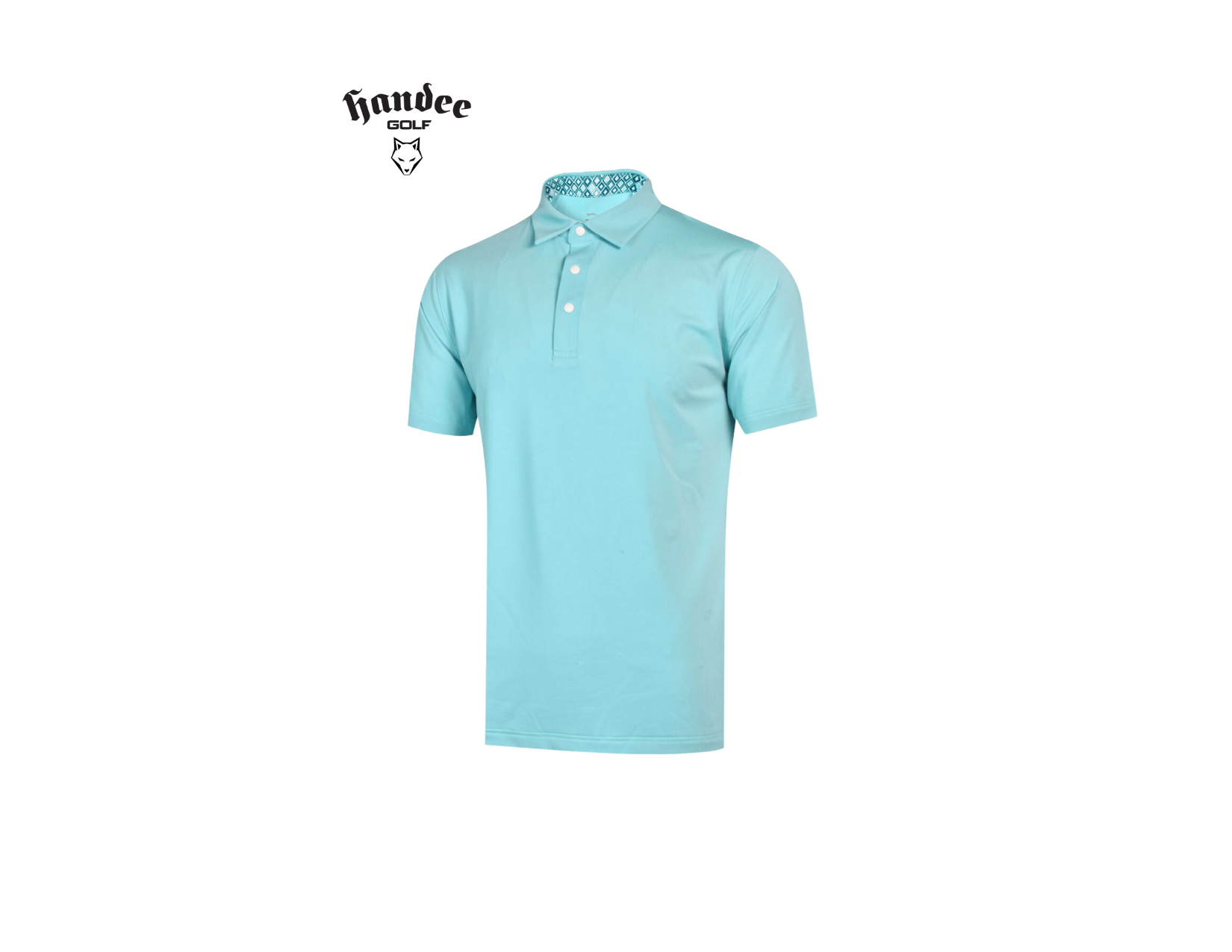 Men Classic Stretch Pique Knit Golf Shirt Turquoise