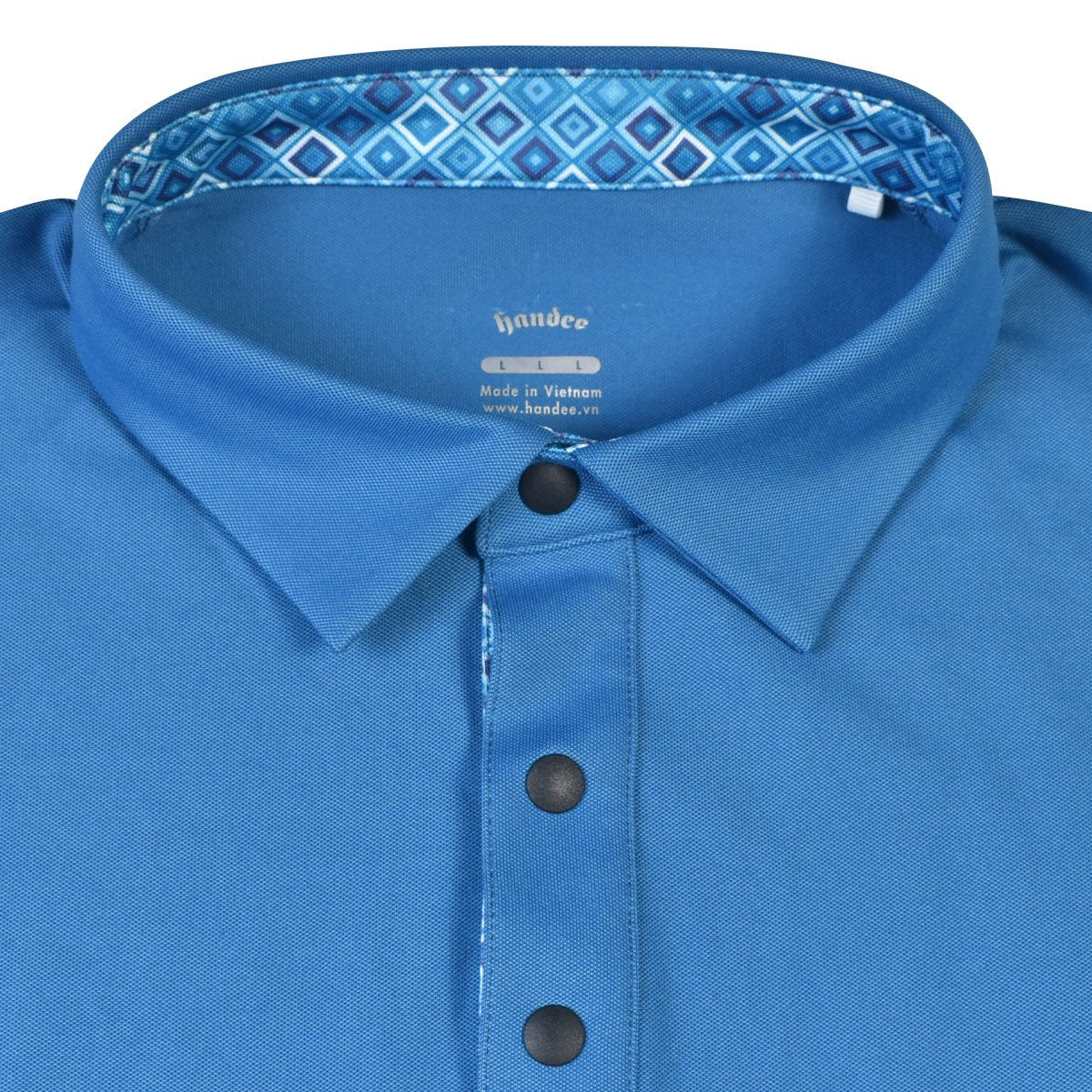Men Classic Stretch Pique Knit Golf Shirt - Blue