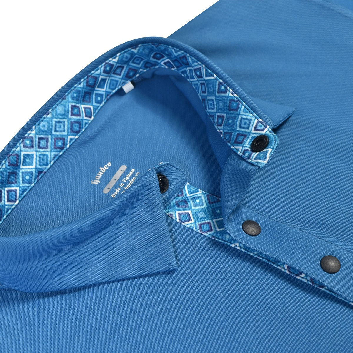 Men Classic Stretch Pique Knit Golf Shirt - Blue