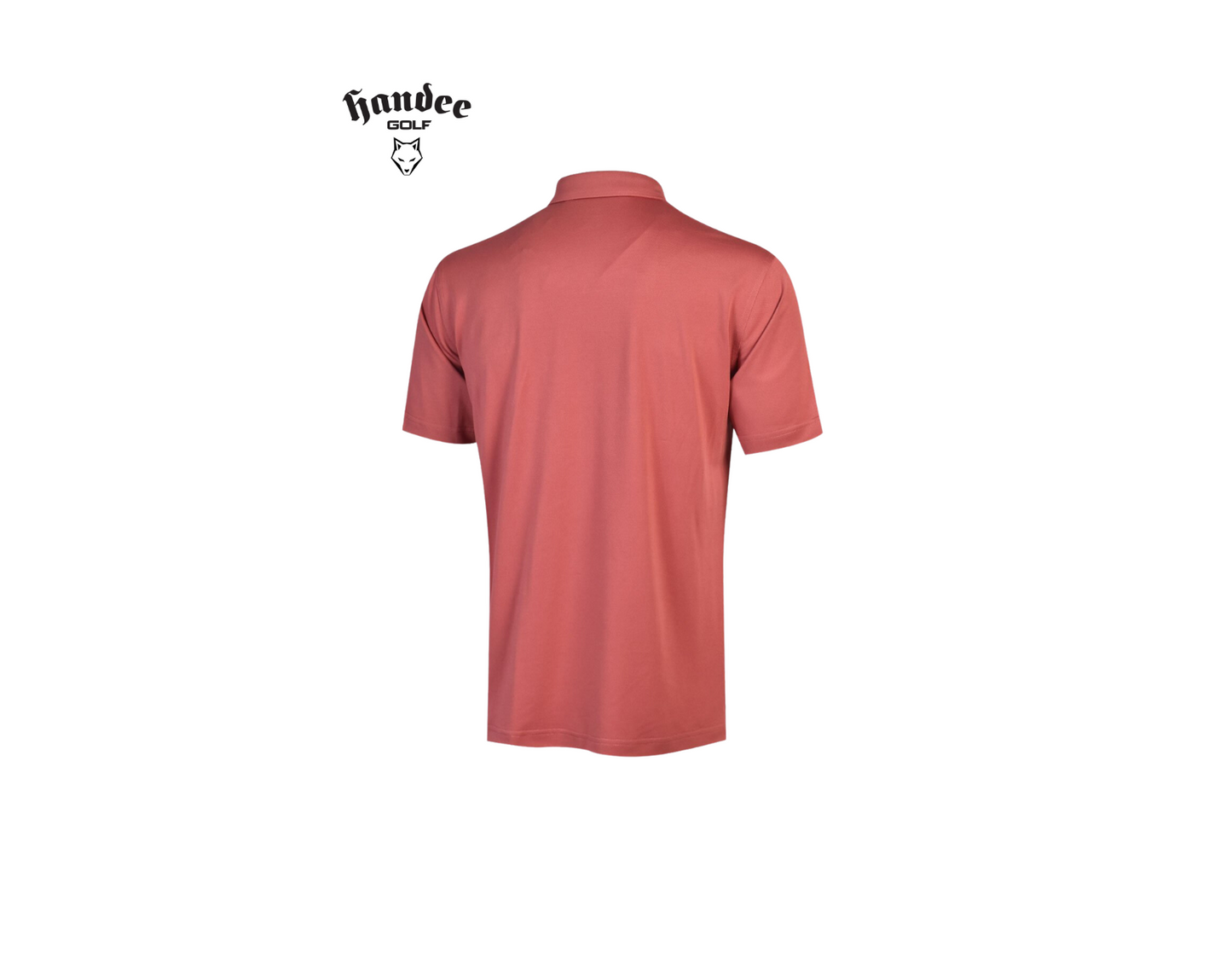 Men Classic Stretch Pique Knit Golf Shirt - Salmon