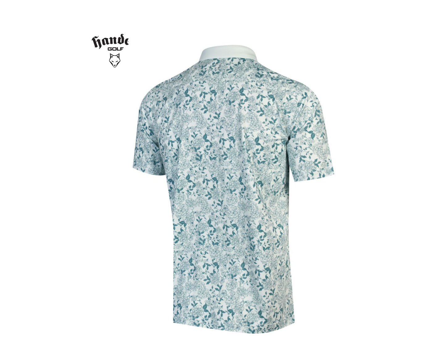 Men Floral Golf Shirt - Mint