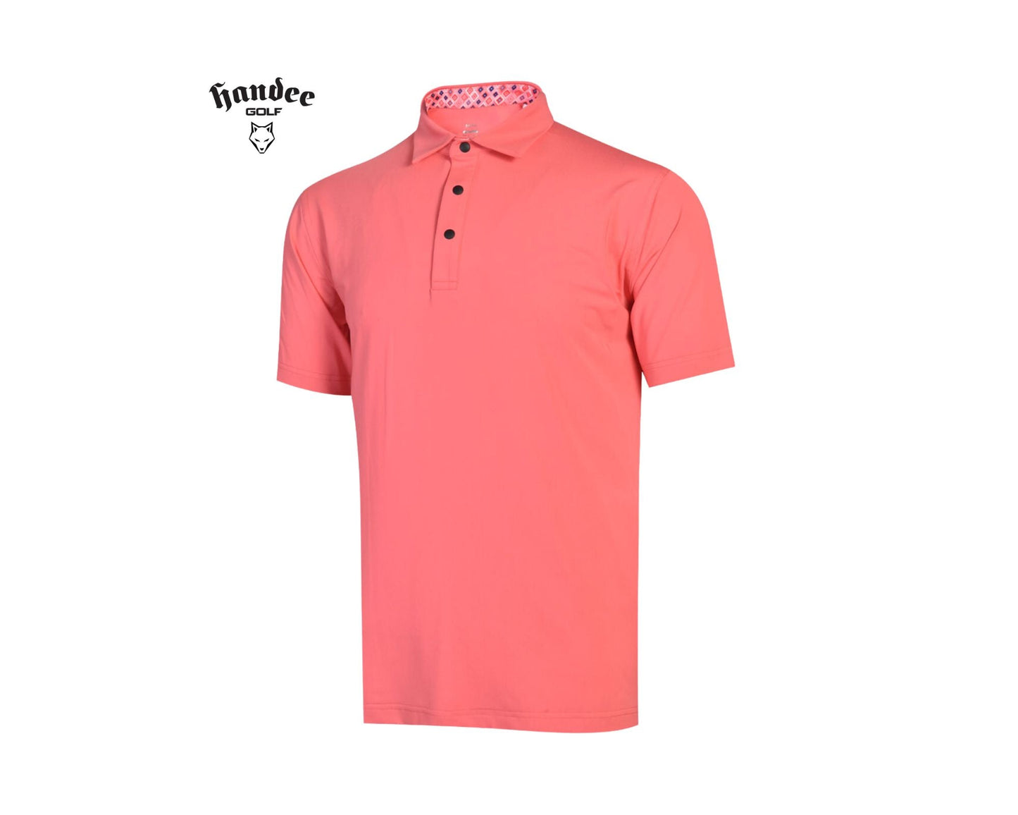 Men Classic Short Sleeve Polo - Orange Red